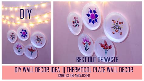 DIY Wall Decor Ideas With Thermocol Plates Best Out Of Waste