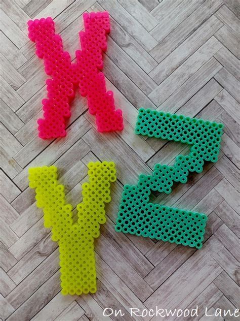 Easy Perler Bead Alphabet Pattern Perler Bead Abcs Easy Perler Bead