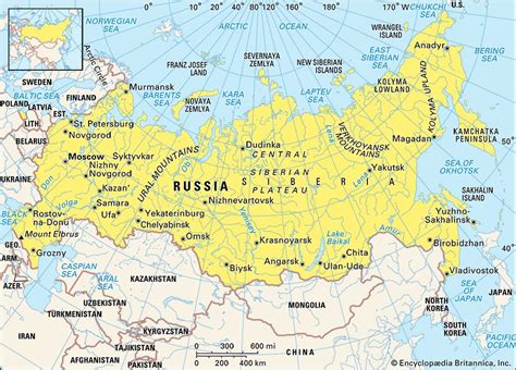 Map Of Russia For Kids