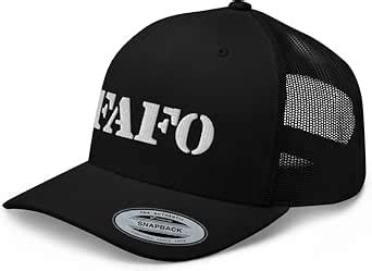 RIVEMUG FAFO Fuck Around And Find Out Trucker Hat Curved Bill Mid Crown Adjustable Cap Black At