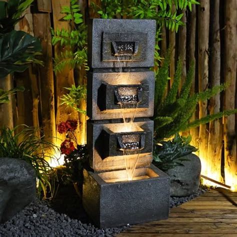 Amazon Serbilhome Outdoor Water Fountains Waterfall Outdoor Garden