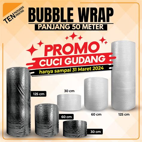 Jual Bubble Wrap Ukuran 30cm X 50M PROMO CUCI GUDANG Plastik