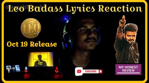 Leo Badass Lyric Thalapathy Vijay Lokesh Kanagaraj Anirudh