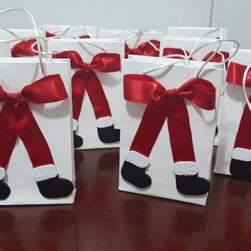 Sacolinha De Natal Sacolas De Natal Biscoitos De Presente De Natal