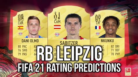 FIFA 21 RATING PREDICTIONS RB LEIPZIG YouTube