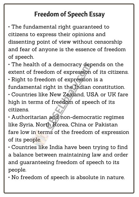 Essay on Freedom of Speech | Freedom of Speech Essay for Students and