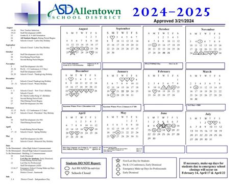 Allentown School District on LinkedIn: Plan ahead! The 2024-2025 ...