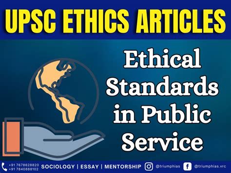 Ethical Standards In Public Service 1 Best Sociology Optional Coaching