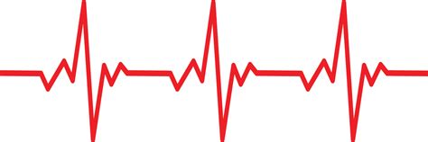 Pulse Line Template On White Background Heartbeat Line Sign Heart