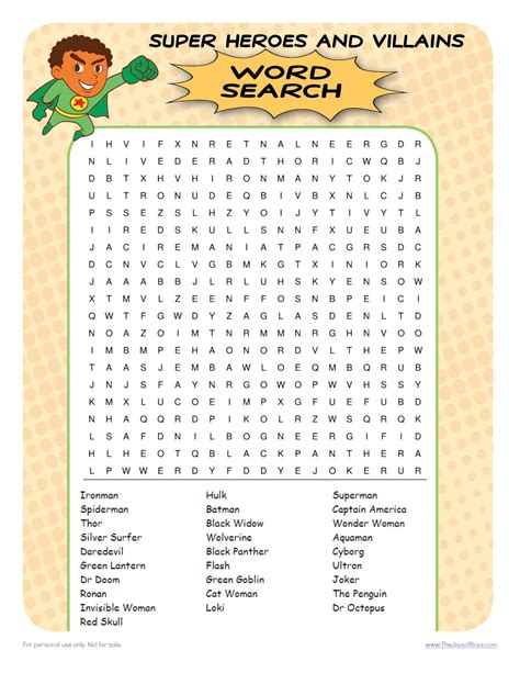 Superteacherworksheets Word Search