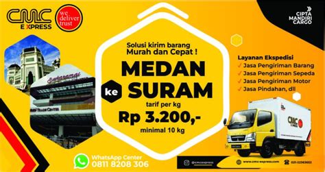 Ekspedisi Medan Ke Suram Murah Tarif 3 200 Per Kg Min 10 Kg 2023