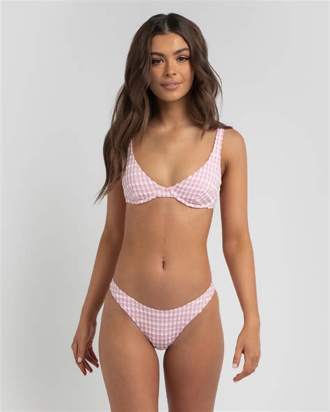 Billabong Wave Check Hike Bikini Bottom In Bubble Gum City Beach