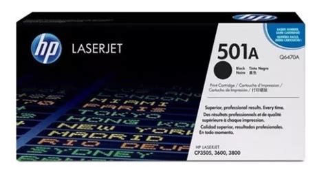 Toner Hp 501a Negro Q6470a Para Laserjet 3800n Cp3505n