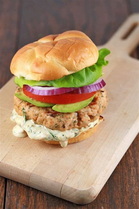 Salmon Burgers With Lemon Dill Sauce Jessica Gavin