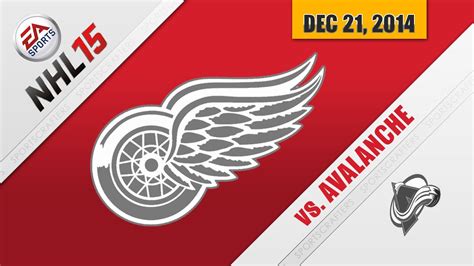 AVALANCHE Vs RED WINGS Play NHL 15 YouTube