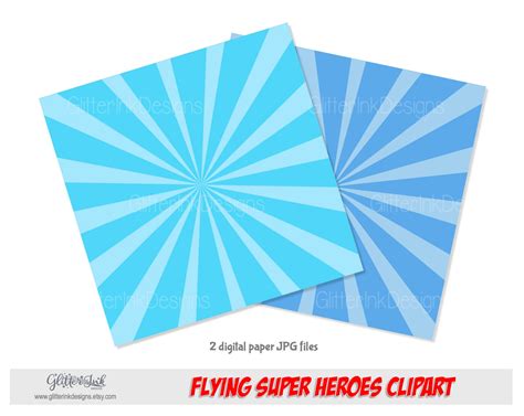 Superhero Clipart Flying Superheroes Clipart Super Boy Etsy