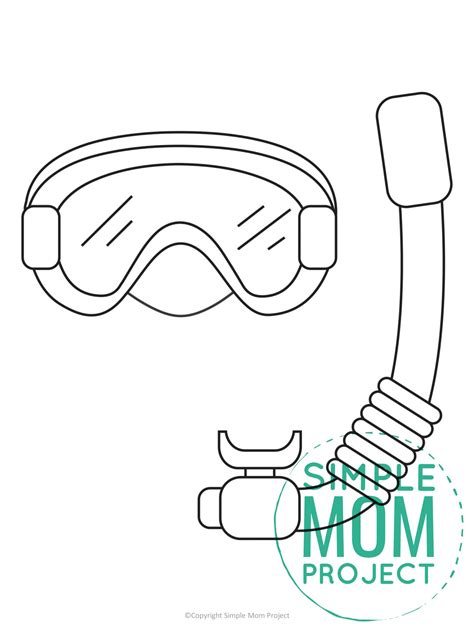 Free Printable Snorkel Template Simple Mom Project