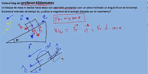 Ejercicio Resuelto De Plano Inclinado Trabajo Fuerza Rozamiento Parte 2