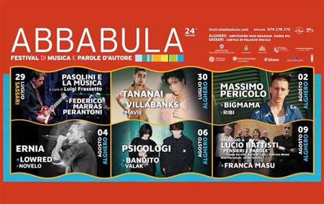 Abbabula Festival Fino Al 9 Agosto Sei Serate Di Musica A Sassari E