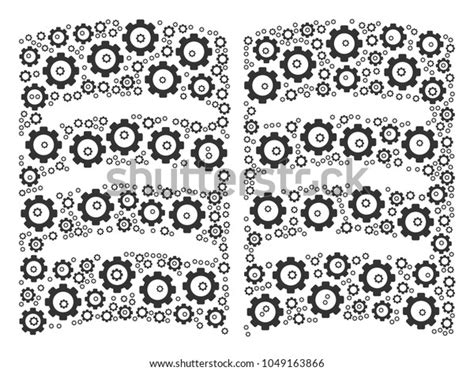 Open Book Collage Gear Wheels Vector Stock Vector Royalty Free