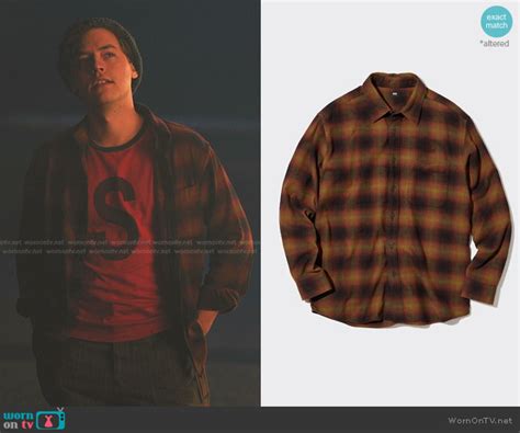 Wornontv Jugheads Orange Plaid Flannel Shirt On Riverdale Cole