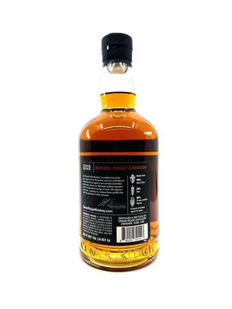 Cedar Ridge Barrel Proof Bourbon Batch 3 | First Fill Spirits: Curate | Learn | Explore