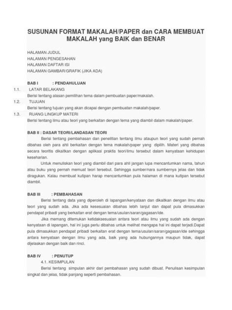 27 Contoh Paper Singkat Sederhana Penelitian Kuliah And Cara Membuat