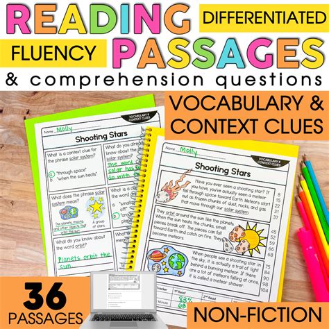 2nd Grade Reading Comprehension Passages Vocabulary And Context Clues