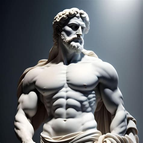 Premium Photo | Ancient Greek Style Muscular Statue with Muscular Body ...