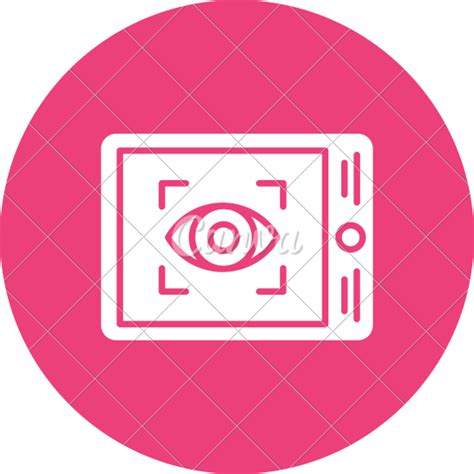 Eye Scanner Glyph Circle Background Icon 素材 Canva可画