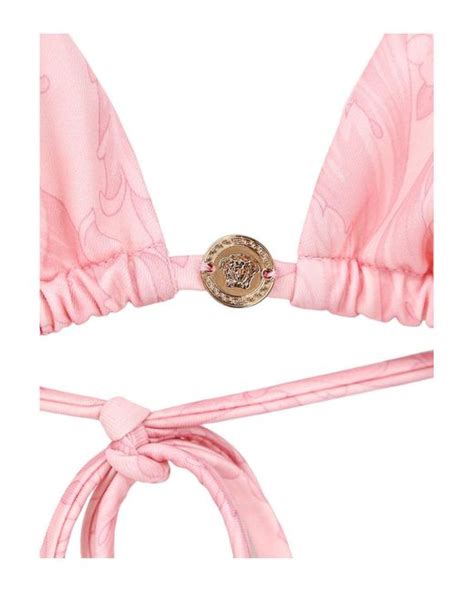 Versace Bikini Top In Pink Lyst