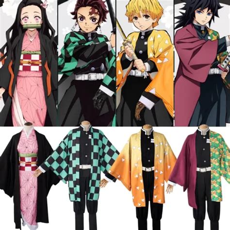 Cosplay Kid Adult Demon Slayer Kimetsu No Yaiba Kamado Tanjiro Costume