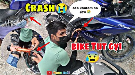 Sunday Ride Par R15 Ka Crash Ho Gya😭 ₹2500 Ka Nuksan Ho Gya 😱😭 Youtube