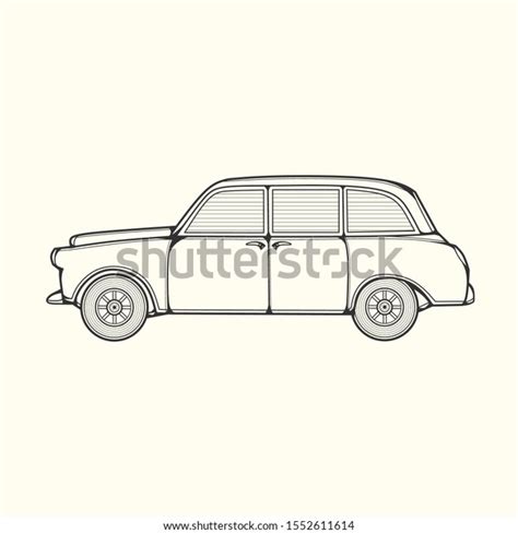 Classic Car Line Art Version Stock Vector (Royalty Free) 1552611614 | Shutterstock