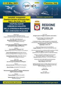 Regione Puglia Fa Rete Ad Hydrogen Expo A Piacenza Dal 17 19 Maggio