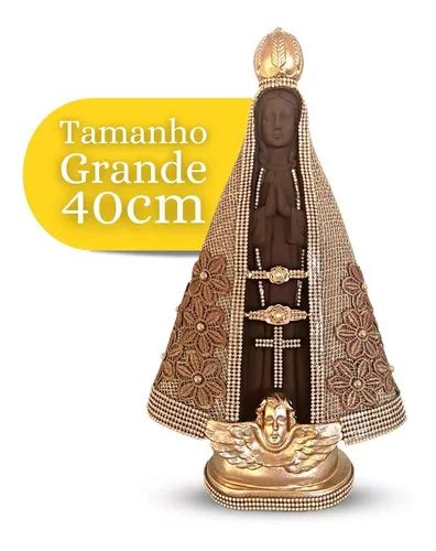 Nossa Senhora Aparecida Estilo Barroco Juta Luxo 40cm Parcelamento