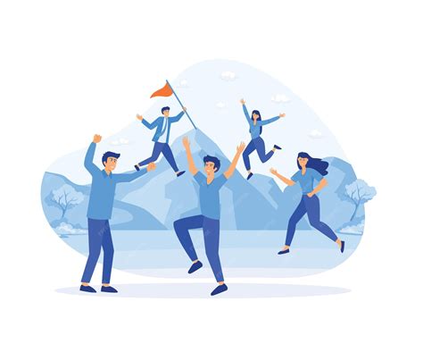 Premium Vector | Leadership and teamwork Team leader shows the way