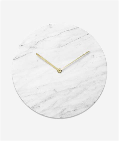 White Marble Wall Clock In 2020 Marble Clock White Wall Clocks