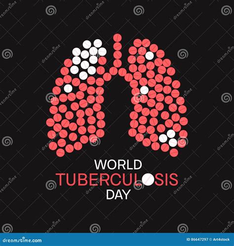 Tuberculosis Tb Awareness Card Cartoon Vector