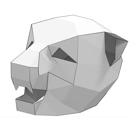 Puma Head D Papercraft Free Printable Papercraft Templates