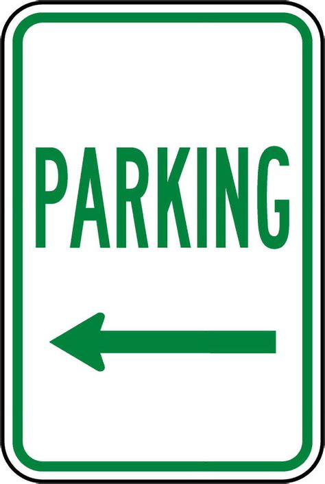 Vinyl Stickers Parking Left Arrow Sign Safety And Warning