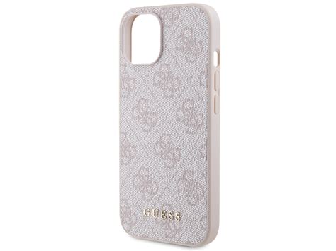 Guess 4G Monogram Case Roze IPhone 15 Plus Hoesje