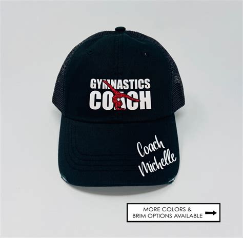 Gymnastics Coach Hat Custom Gymnastics Custom Name Etsy