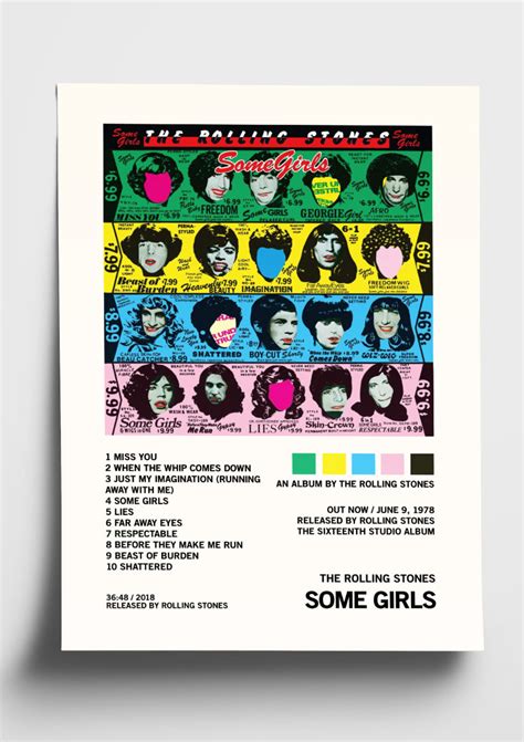 The Rolling Stones 'Some Girls' Album Art Tracklist Poster – The Indie ...