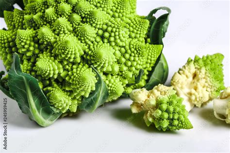 Romanesco Broccoli Close Up The Fractal Vegetable Is Known For Its