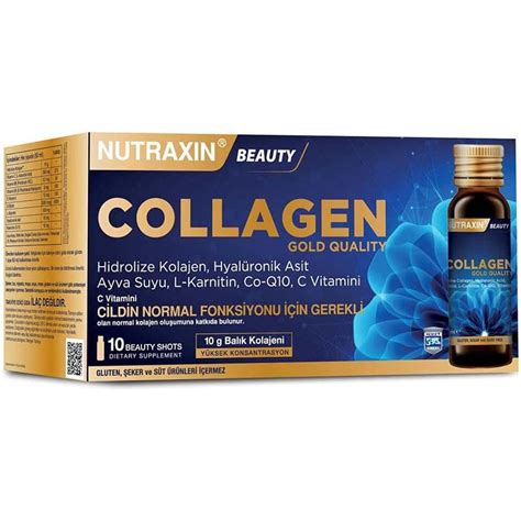 Nutraxin Beauty Gold Collagen Takviye Edici Gıda 10x50ml