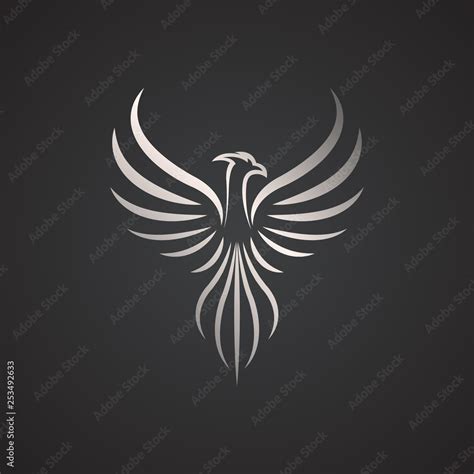 Phoenix symbol vector illustration Stock Vector | Adobe Stock