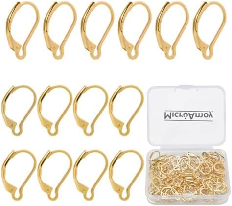 Amazon BEADNOVA 14k Gold Filled Leverback Earring Hooks 4pcs