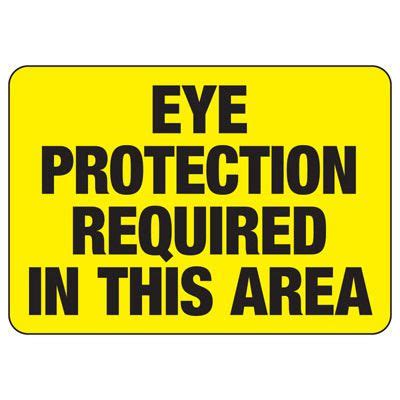 Eye Protection Required Sign | Emedco