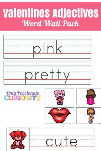 Free Valentine S Day Adjective Word Wall Printables